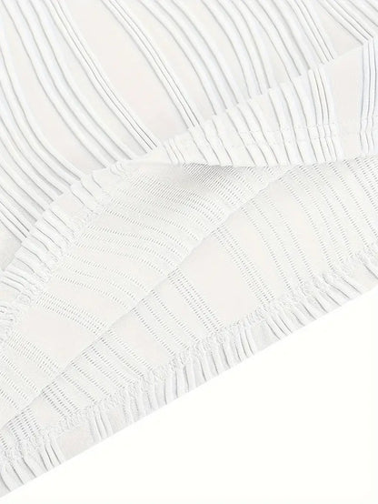 Sfrcord® Wavy Stripe Solid Dress