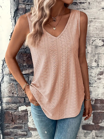 Sfrcord® Eyelet Solid Tank Top