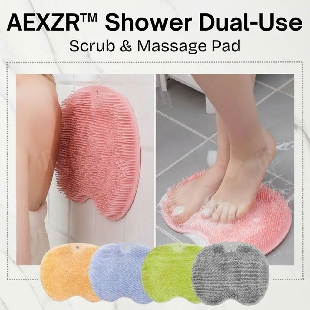AEXZR® douchepad voor dubbel gebruik: peeling en massage