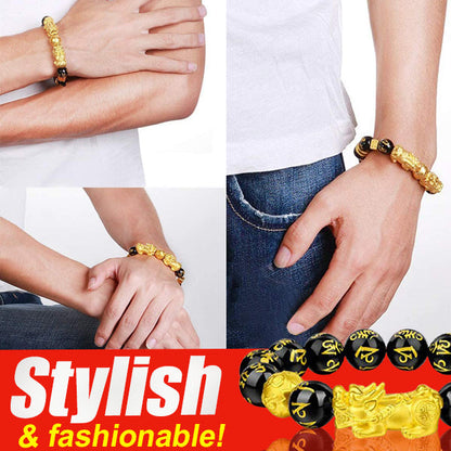 AEXZR® Obsidiaan Geluksarmband voor Rijkdom